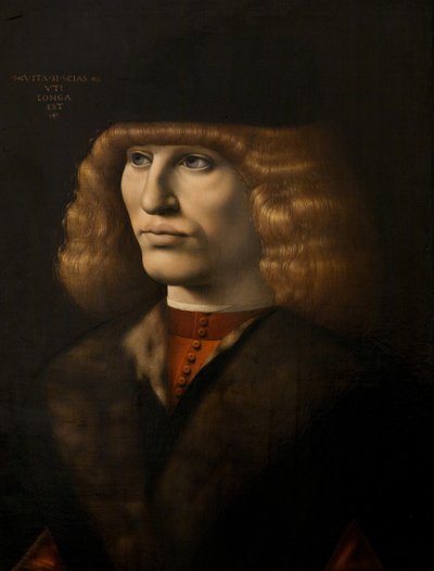 Porträtt av en ung man, ca 1500 (olja på panel) av Giovanni Antonio Boltraffio