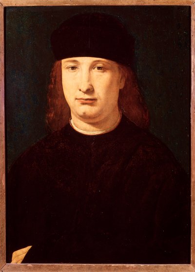 Porträtt av den italienska poeten Girolamo Casio (olja på trä, ca 1500-1520) av Giovanni Antonio Boltraffio