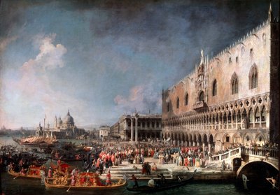 Den franska ambassadörens ankomst till Venedig, 1725-1726. av Giovanni Antonio Canal