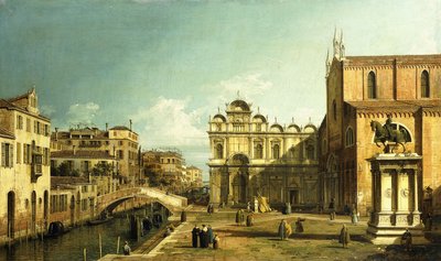 Campo Santi Giovanni e Paolo, Venedig, 1738-9 av Giovanni Antonio Canal
