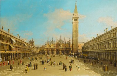 Piazza San Marco, Venedig, med blick österut, av Giovanni Antonio Canal