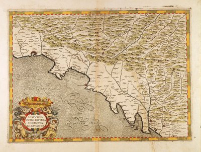 Regionen i östra Ligurien, från Italiens Atlas av Giovanni Antonio Magini, Kopparstick av Giovanni Antonio Magini