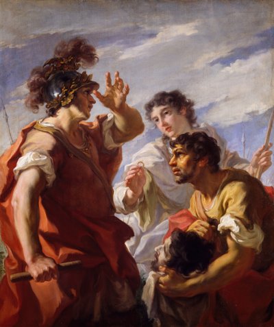 Caesar före Alexandria, 1724-25. av Giovanni Antonio Pellegrini