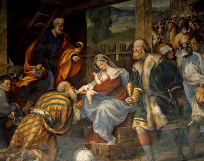 Tillbedjan av Magi av Giovanni Antonio Pordenone