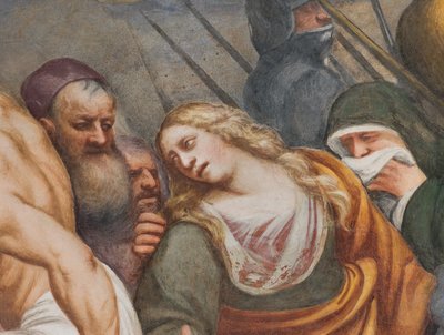 Centralskepp, Andra Sydspann, Jesus faller under korset, Il Pordenone av Giovanni Antonio Pordenone