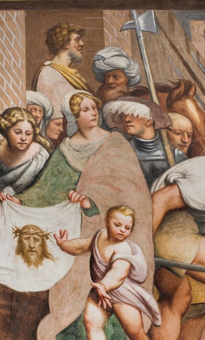 Centralskepp, Andra Sydspann, Jesus faller under korset, Il Pordenone av Giovanni Antonio Pordenone