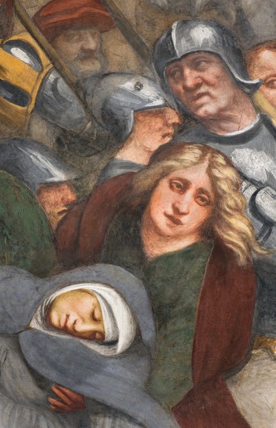 Centralskepp, Andra Sydspann, Jesus faller under korset, Il Pordenone av Giovanni Antonio Pordenone
