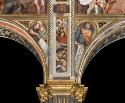 Centralskepp, andra och tredje sträckan söderut, IL Pordenone 1520, byster med profeter av Giovanni Antonio Pordenone
