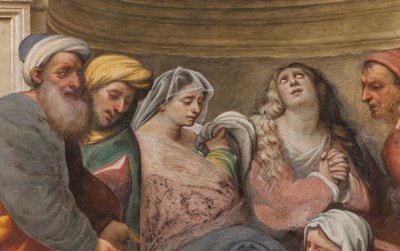 Counterfacata, IL Pordenone, Deposition 1522, detalj av Giovanni Antonio Pordenone