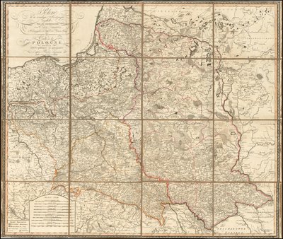 1807 års karta över Polen av Giovanni Antonio Rizzi-Zannoni