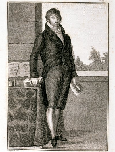 Porträtt av Luigi Cherubini (etsning) av Giovanni Antonio Sasso
