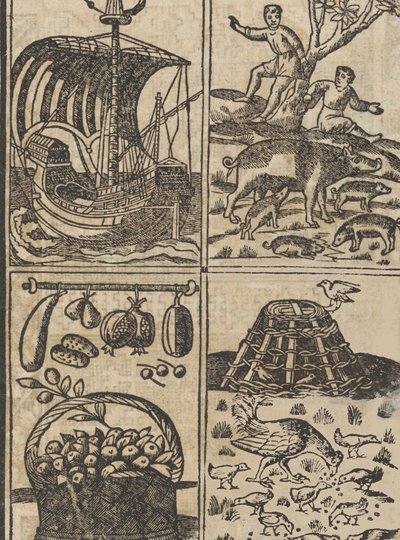 Exempel på recammi, sidan 9 recto, 1530. av Giovanni Antonio Tagliente