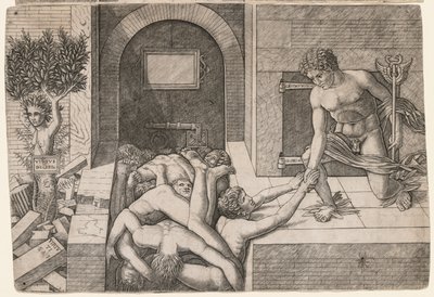 Allegory of the Rescue of Humanity: Virtus Deserta, ca. 1500-1505. av Giovanni Antonio da Brescia