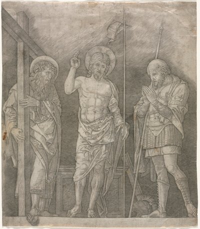 Den uppståndne Kristus mellan Andreas och Longinus av Giovanni Antonio da Brescia