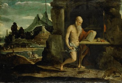 St Jerome av Giovanni Antonio da Brescia