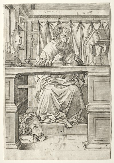 St. Hieronymus i hans studie, ca. 1510. av Giovanni Antonio da Brescia
