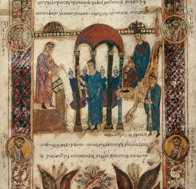 Recitation av exulet under påskvakan. Exultet av katedralen i San Sabino i Bari av Phillipe de Marlier