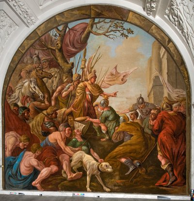 Romerskt byte lagts vid foten av Claudius Civilis av Giovanni Antonio de Groot