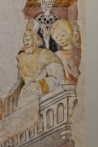 Arkitektur med figurer (fresk) av Giovanni Badile