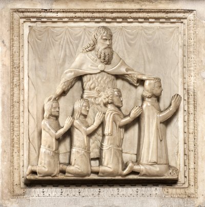 Fyra donatorer och Sankt Peter av Giovanni Balduccio