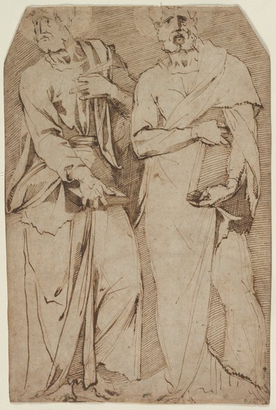 Två stående helgon, 1563-1572. av Giovanni Bandini