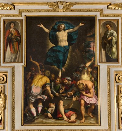 Chapel of Our Lady of the People, andra span södra sidan, Giovan Battista Trotti kallad Malosso, Resurrection 1594 av Giovanni Battista Trotti
