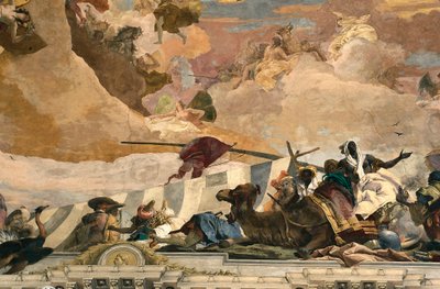 Allegori över Afrika. Fresk av Giovanni Battista Tiepolo (1696-1770) av Giovanni Battista Tiepolo