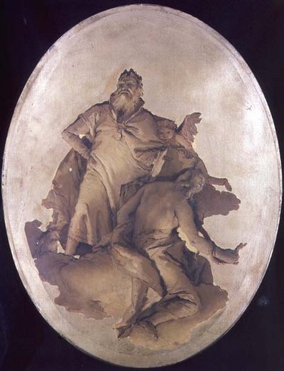 Allegori över förtjänst och försiktighet av Giovanni Battista Tiepolo