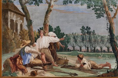 Gästboende, Rum för de lantliga scenerna: "Bondens vila", detalj av Giovanni Battista Tiepolo