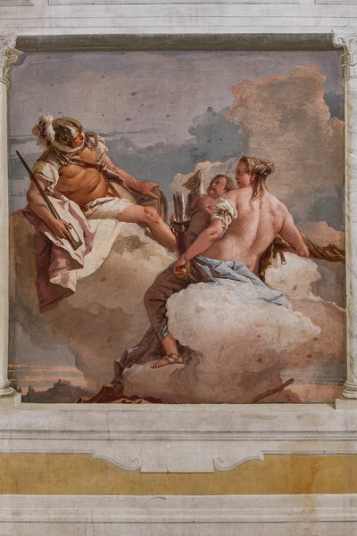 Gästboende, Olympens rum: "Mars, Venus och Eros" av Giovanni Battista Tiepolo