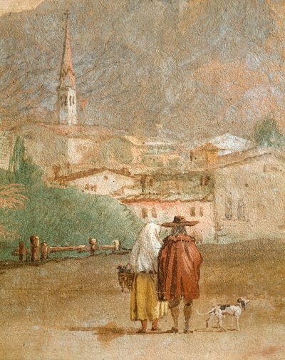 Landskap med Amor av Giovanni Battista Tiepolo
