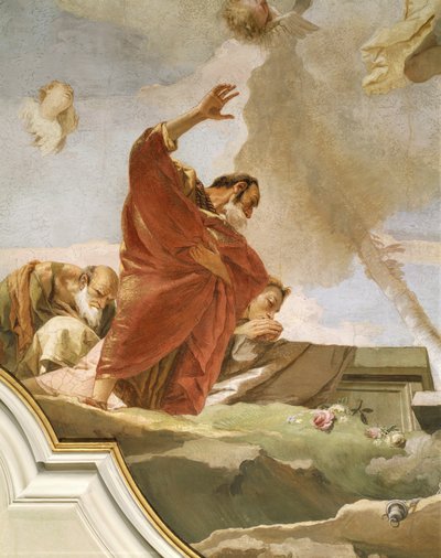 Assumption, av Giovanni Battista Tiepolo (1696-1770), fresk, detalj, oratorium för renhet, Udine av Giovanni Battista Tiepolo