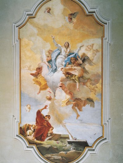 Assumption, av Giovanni Battista Tiepolo (1696-1770), fresco, Oratory of Purity, Udine av Giovanni Battista Tiepolo
