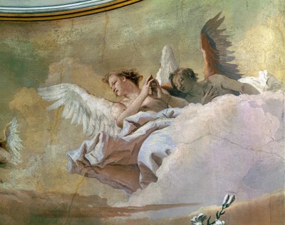 Änglarnas ära, av Giovanni Battista Tiepolo (1696-1770), fresk, detalj, renhetens oratorium, Udine av Giovanni Battista Tiepolo