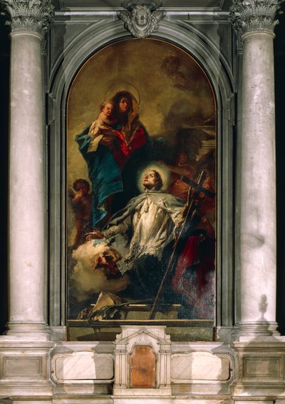 Jungfrun visar sig för Johannes av Nepomuk av Giovanni Battista Tiepolo
