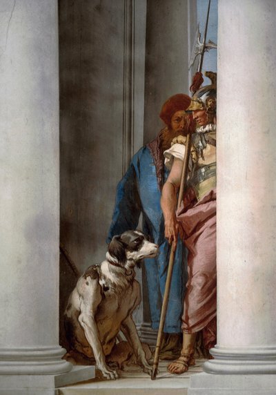 Ulysses och hans hund Argus av Giovanni Battista Tiepolo