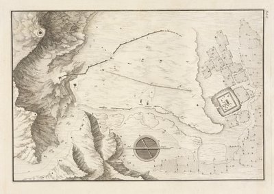En geometrisk plan över den förstörda staden Palmyra, 1753 av Giovanni Battista 1712-86 after Borra