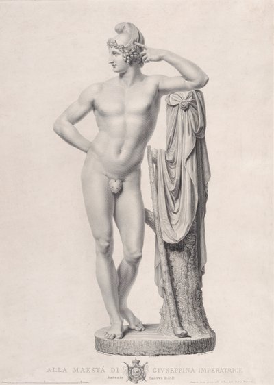 Paris lutad på en stubbe, 1817. av Giovanni Battista Balestra