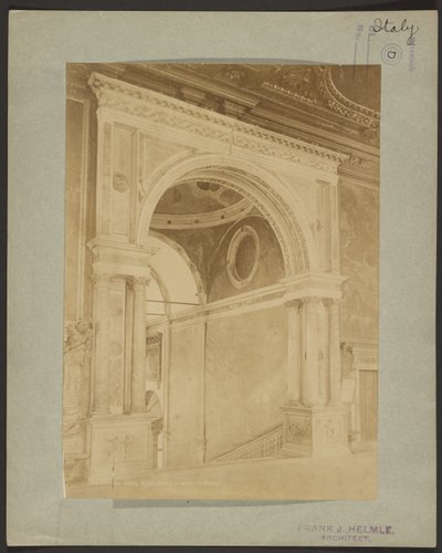 Venedig - Dörr i S. Rocco-skolan - Vestibul av Giovanni Battista Brusa