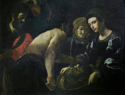 Salome med Johannes Döparens huvud av Giovanni-Battista Caracciolo