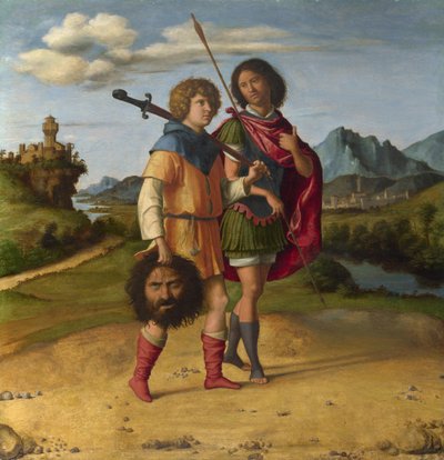 David och Jonathan, ca 1508 av Giovanni Battista Cima da Conegliano