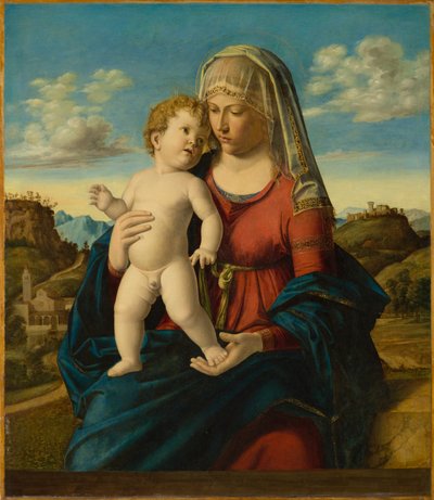 Madonna och barn i ett landskap, ca 1496-1499 av Giovanni Battista Cima da Conegliano