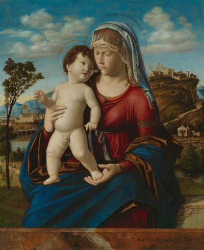 Madonna och barn i ett landskap, ca 1496-99 av Giovanni Battista Cima da Conegliano