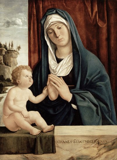 Madonna och barn, sent 1400-tal till tidigt 1500-tal (olja på träpanel) av Giovanni Battista Cima da Conegliano