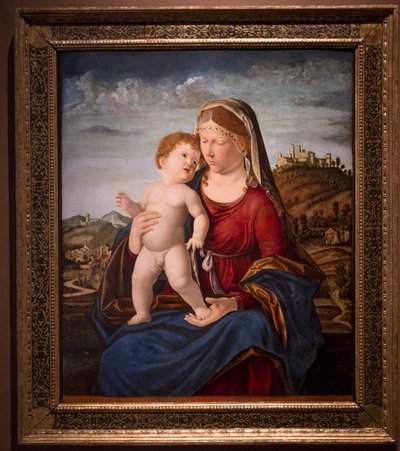 Madonna med barn (olja på duk) av Giovanni Battista Cima da Conegliano