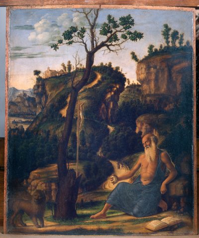 Saint Hieronymus i öknen, 1493-94 av Giovanni Battista Cima da Conegliano