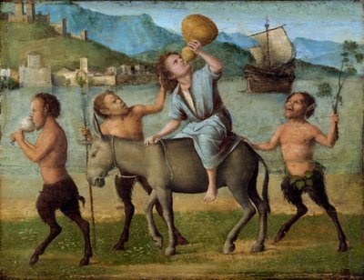 Silenus och satyrerna av Giovanni Battista Cima da Conegliano