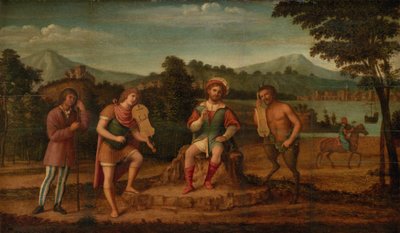 Midas dom. Musiktävlingen mellan Apollo och Marsyas av Giovanni Battista Cima da Conegliano