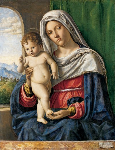Jungfru och barn, ca 1500-4 (olja på poppel) av Giovanni Battista Cima da Conegliano