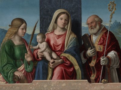 Jungfru och barn med de heliga Catherine och Nicholas, 1510-17 av Giovanni Battista Cima da Conegliano
